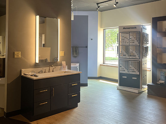 McDonald Plumning Supply Kitchen & Bath Showroom interior bathroom sink faucets and fixtures